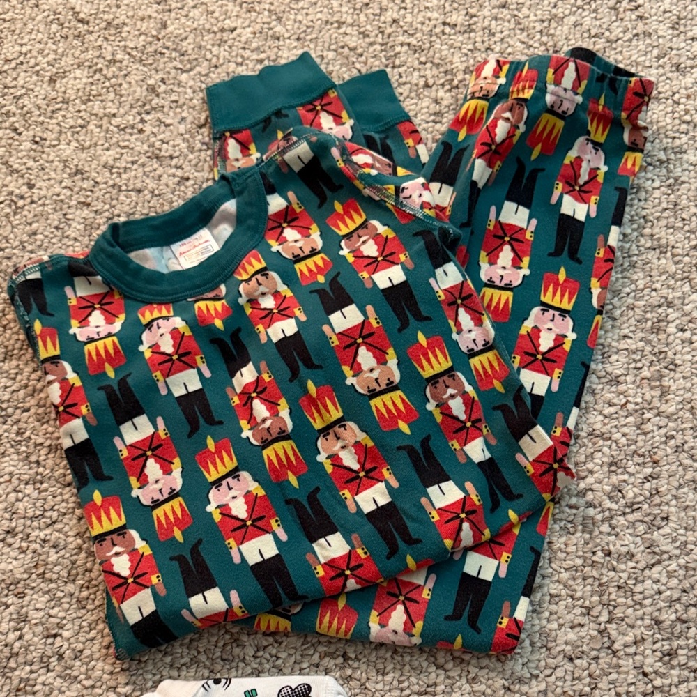 Hanna Andersson Green Nutcracker Kids Pajama Set